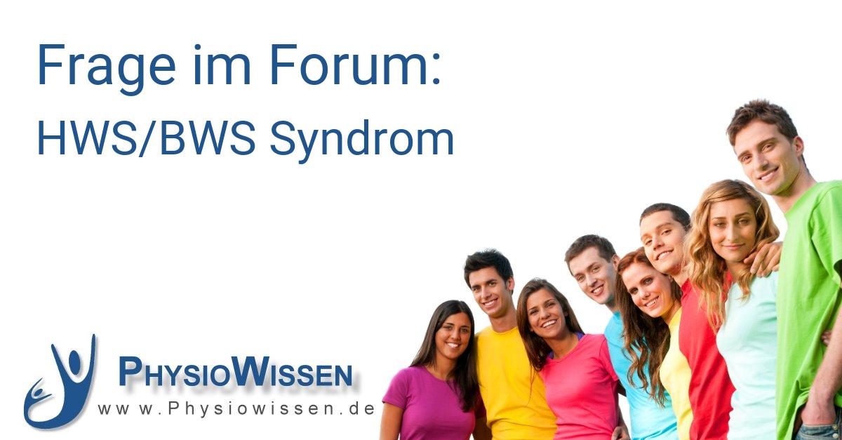 HWS/BWS Syndrom - Behandlung In Der Physiotherapie - Physiowissen.de ...